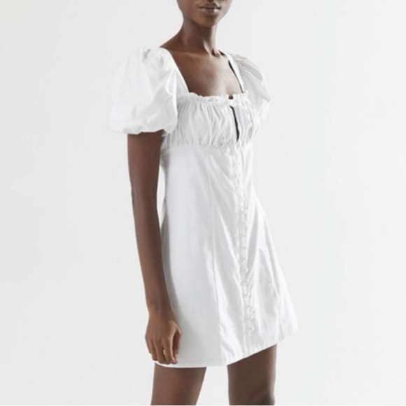 Urban Outfitters Dresses & Skirts - NEW Urban Outfitters Mini Button Down Dress Size Medium NWT White Bridal Beach